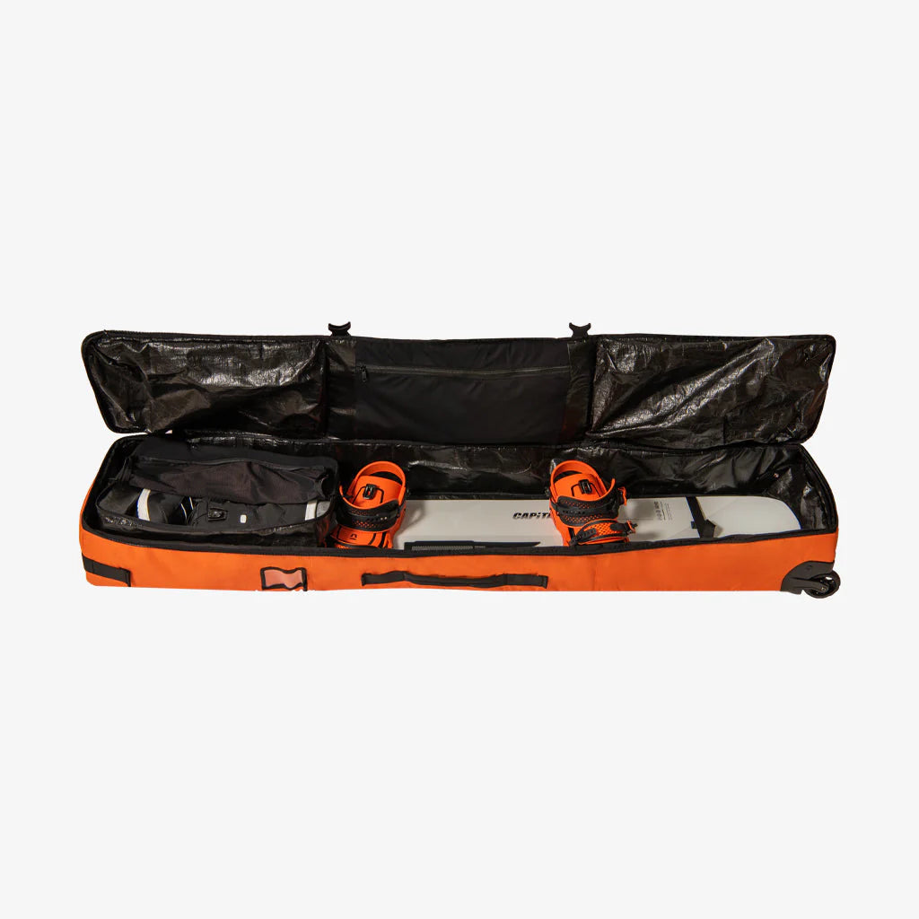 Union Wheeled Snowboard Board Bag Orange