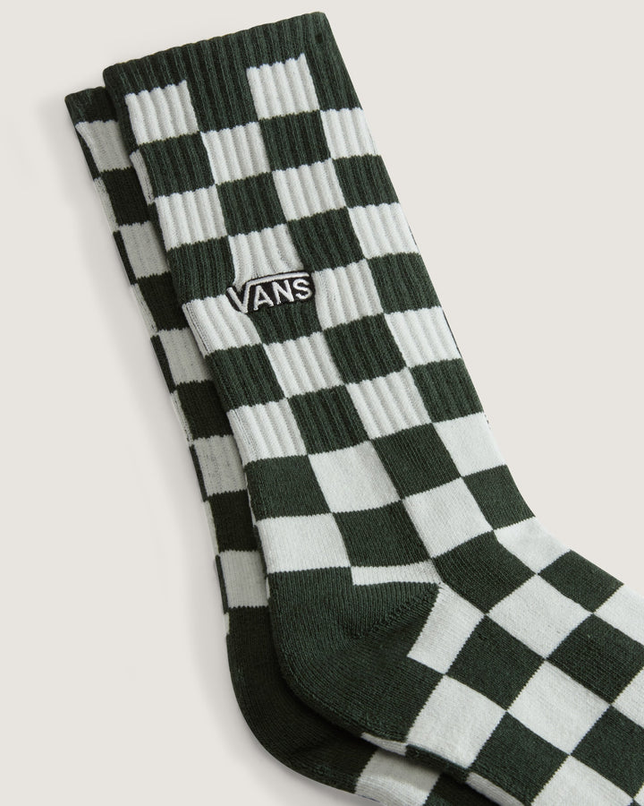 Vans Checkerboard Crew Socks Oil Green