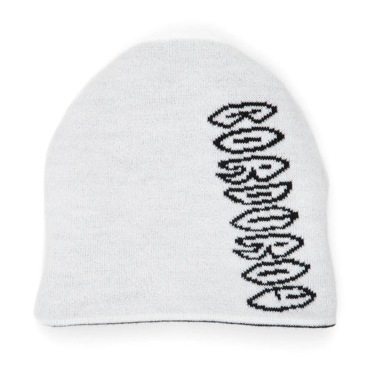 Corduroy Cobweb Reversible Skully Beanie - Black