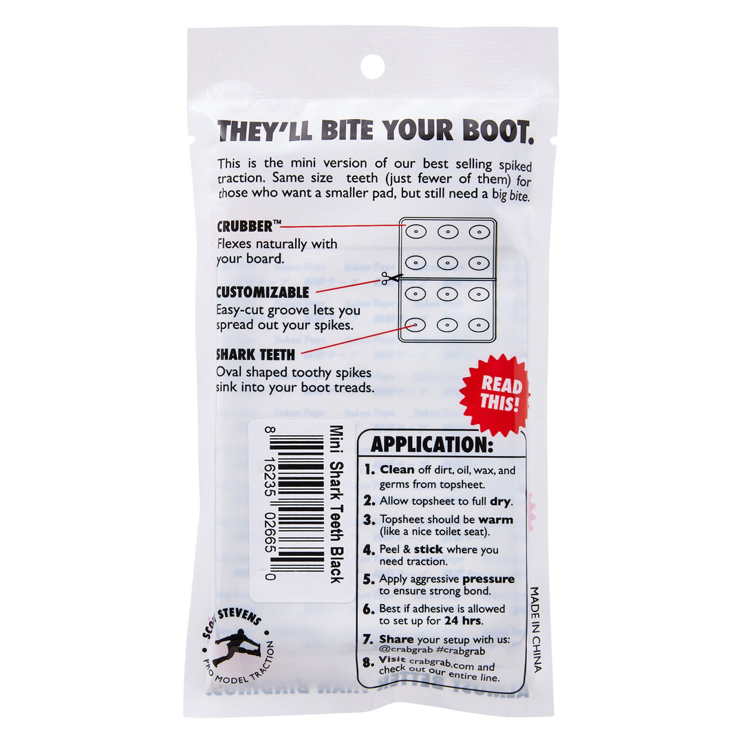 Crab Grab Mini Shark Teeth Black