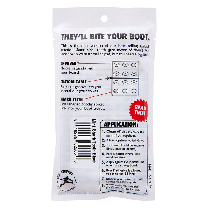 Crab Grab Mini Shark Teeth Black