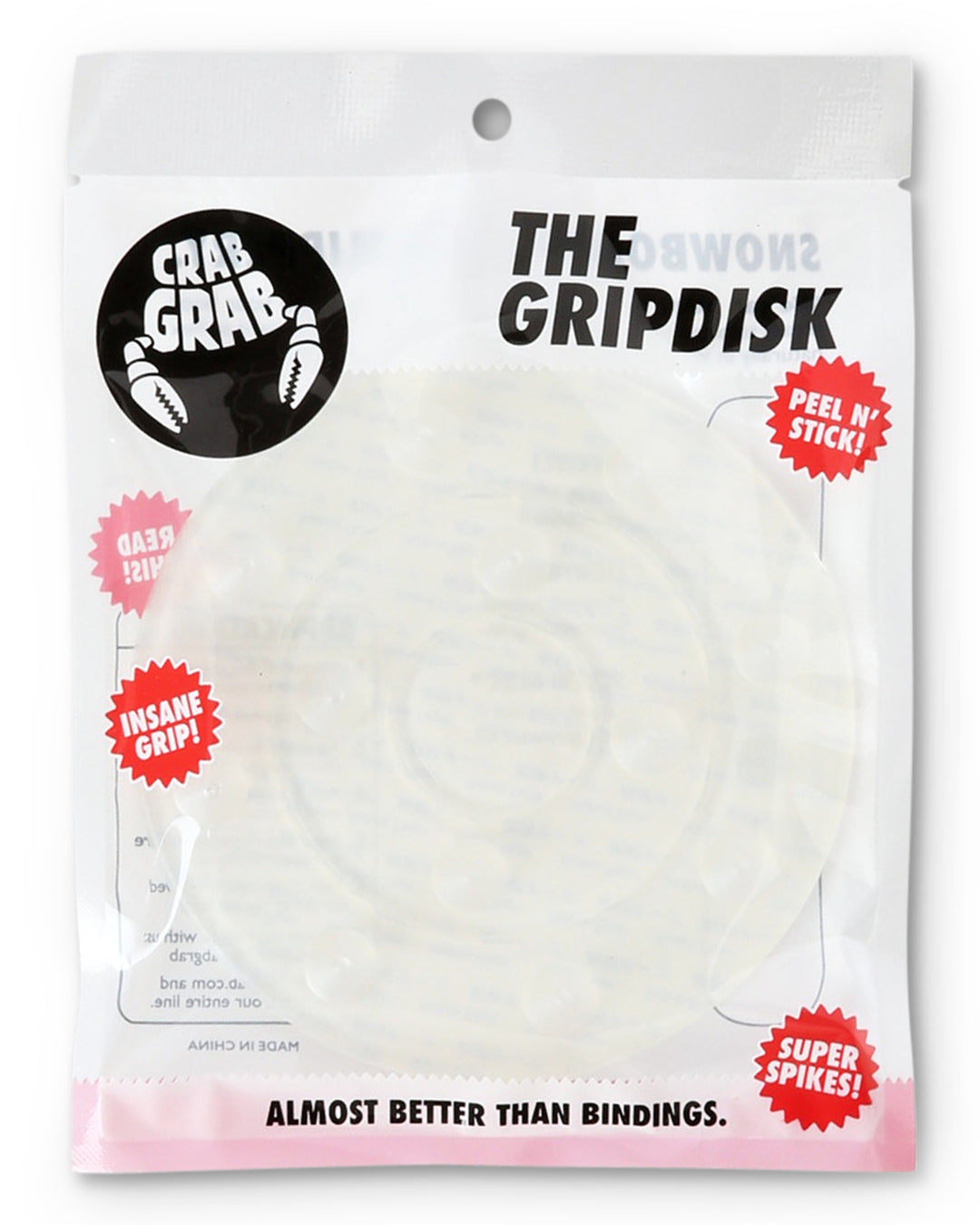 Crab Grab Grip Disk Clear