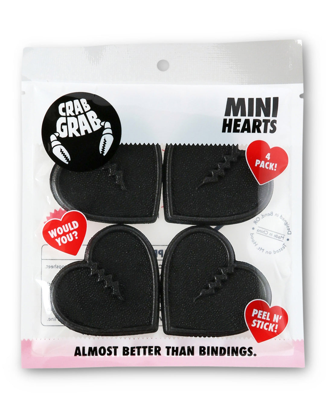 Crab Grab Mini Hearts Black