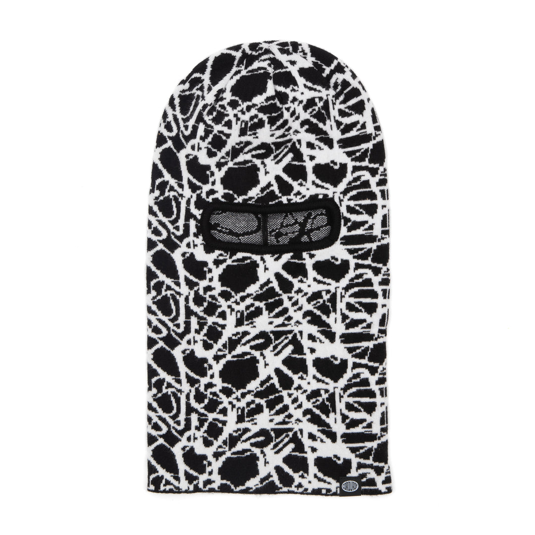 Corduroy Deadlung Ski Mask - Black/White