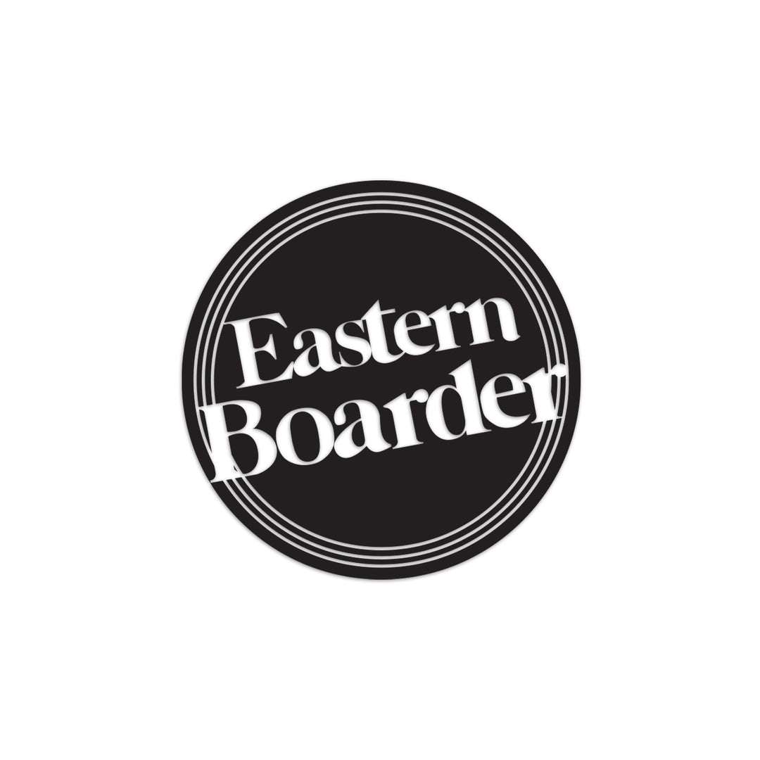 EasternBoarder Clear Dot Logo Sticker 3" Black/Pink/White