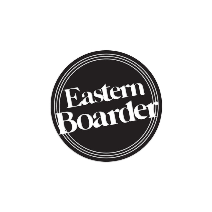 EasternBoarder Clear Dot Logo Sticker 3" Black/Pink/White