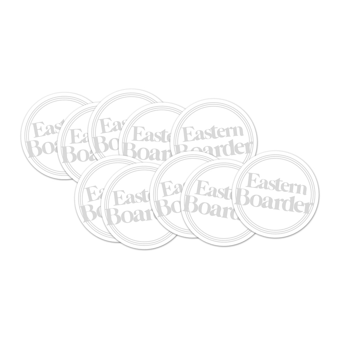 EasternBoarder Clear Dot Logo Sticker 3" Black/Pink/White