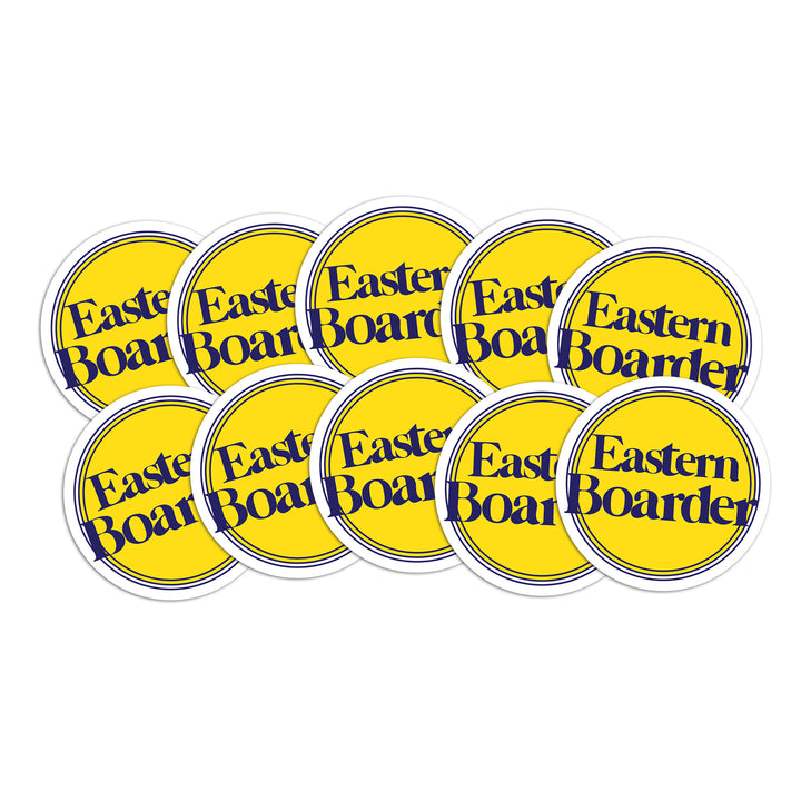 EasternBoarder Yellow Dot Logo Sticker 3"