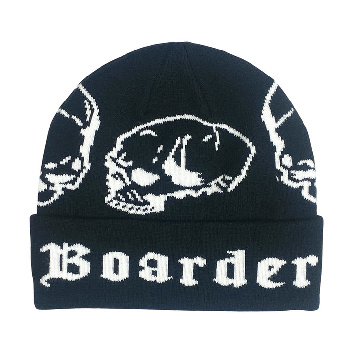 Eastern Boarder Skulls Beanie Black/White