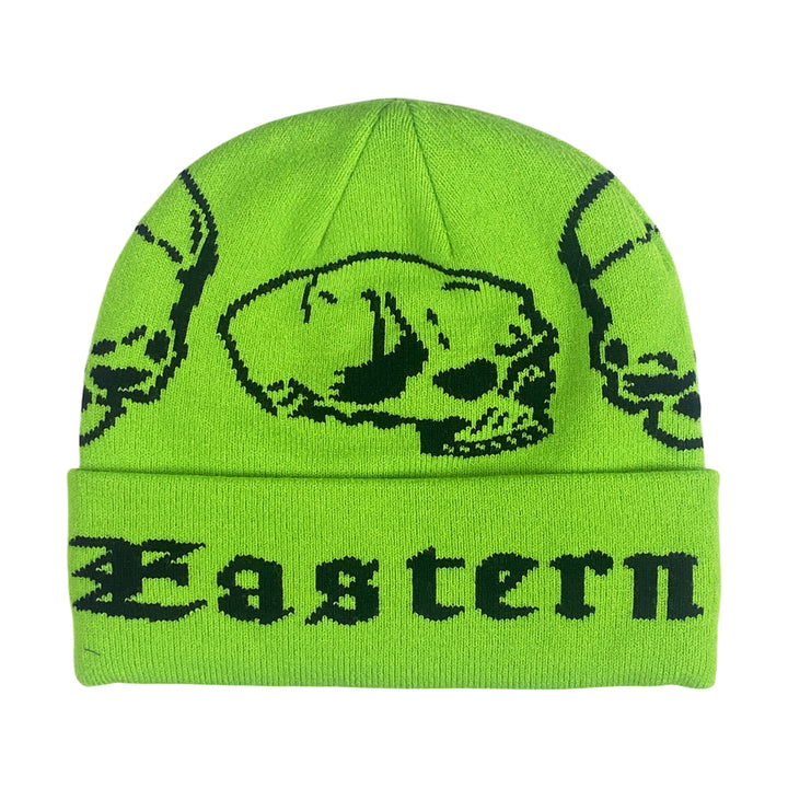 Eastern Boarder Skulls Beanie Lime/Black