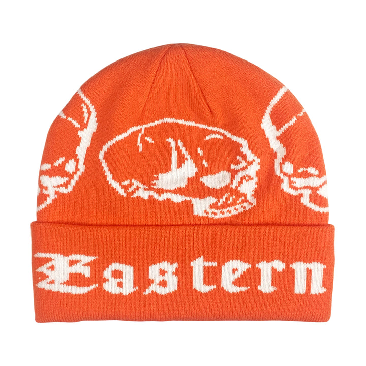 Eastern Boarder Skulls Beanie Orange/White