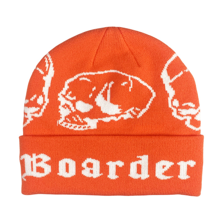 Eastern Boarder Skulls Beanie Orange/White