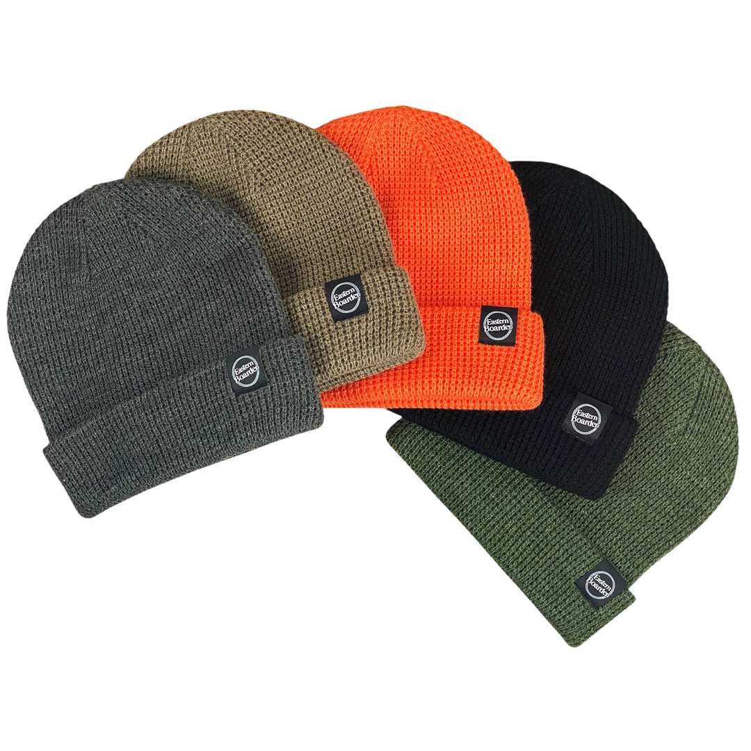 Eastern Boarder Dot Logo Waffle Knit Beanie