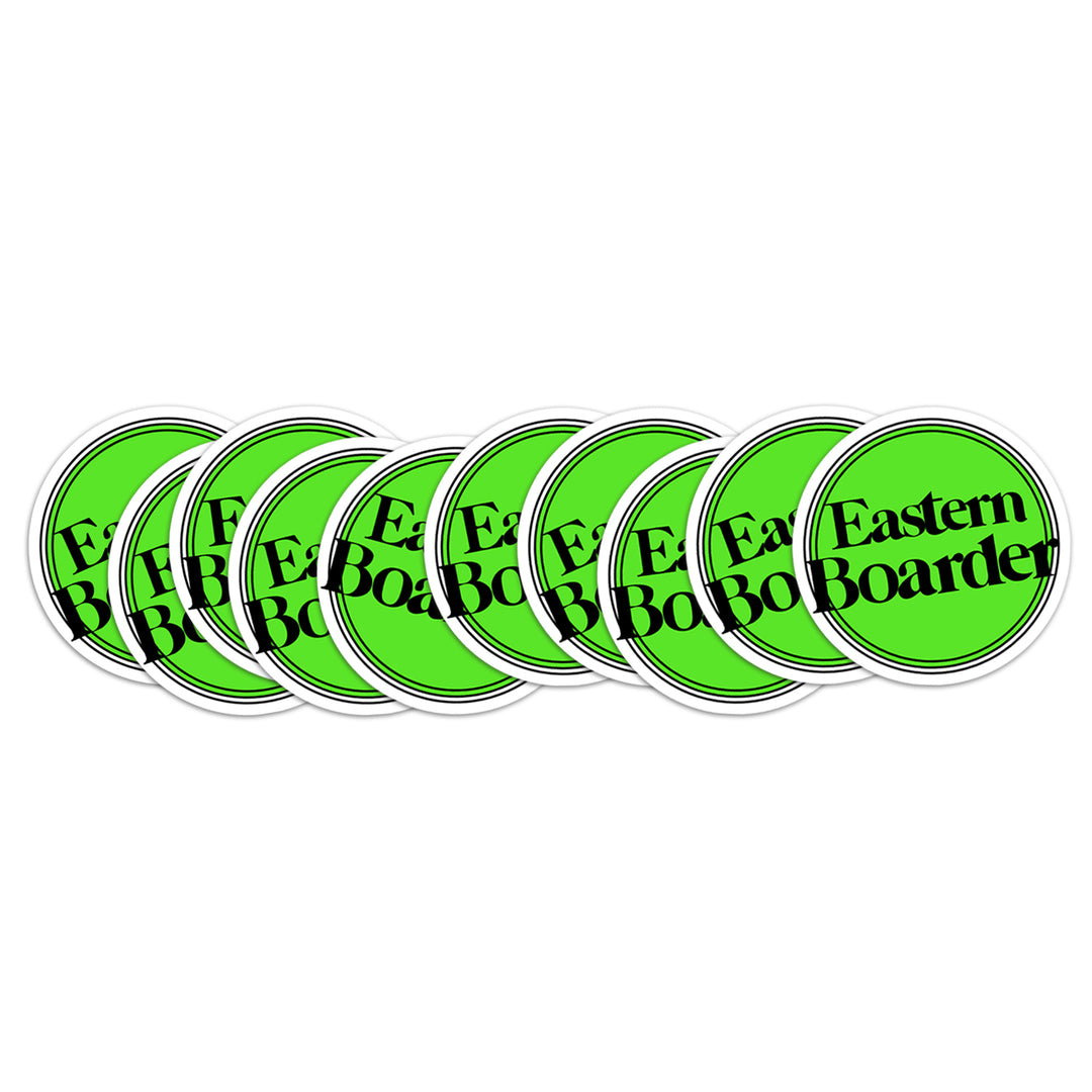 EasternBoarder Dot Logo Sticker 3" Orange/Lime