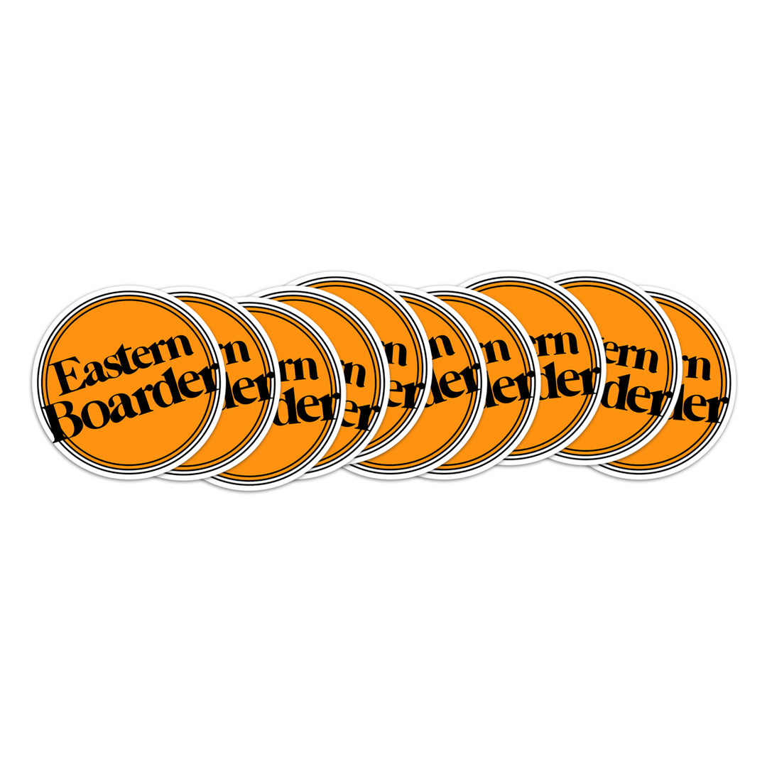 EasternBoarder Dot Logo Sticker 3" Orange/Lime