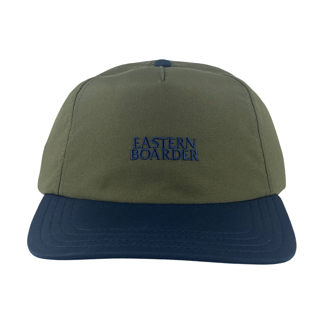 Eastern Boarder Stacked Logo UV Lite Hat Olive/Navy