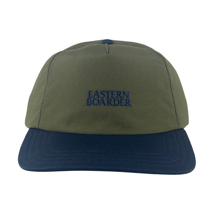 Eastern Boarder Stacked Logo UV Lite Hat Olive/Navy