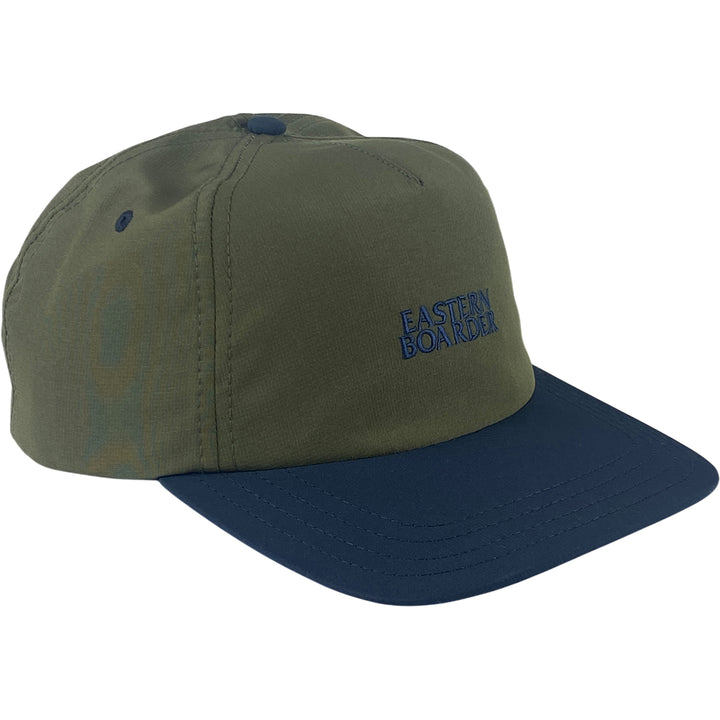 Eastern Boarder Stacked Logo UV Lite Hat Olive/Navy