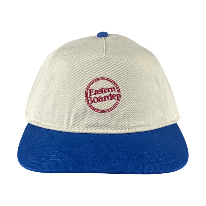 Eastern Boarder Dot Logo Hat Cream/Royal/Red