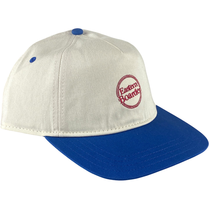 Eastern Boarder Dot Logo Hat Cream/Royal/Red