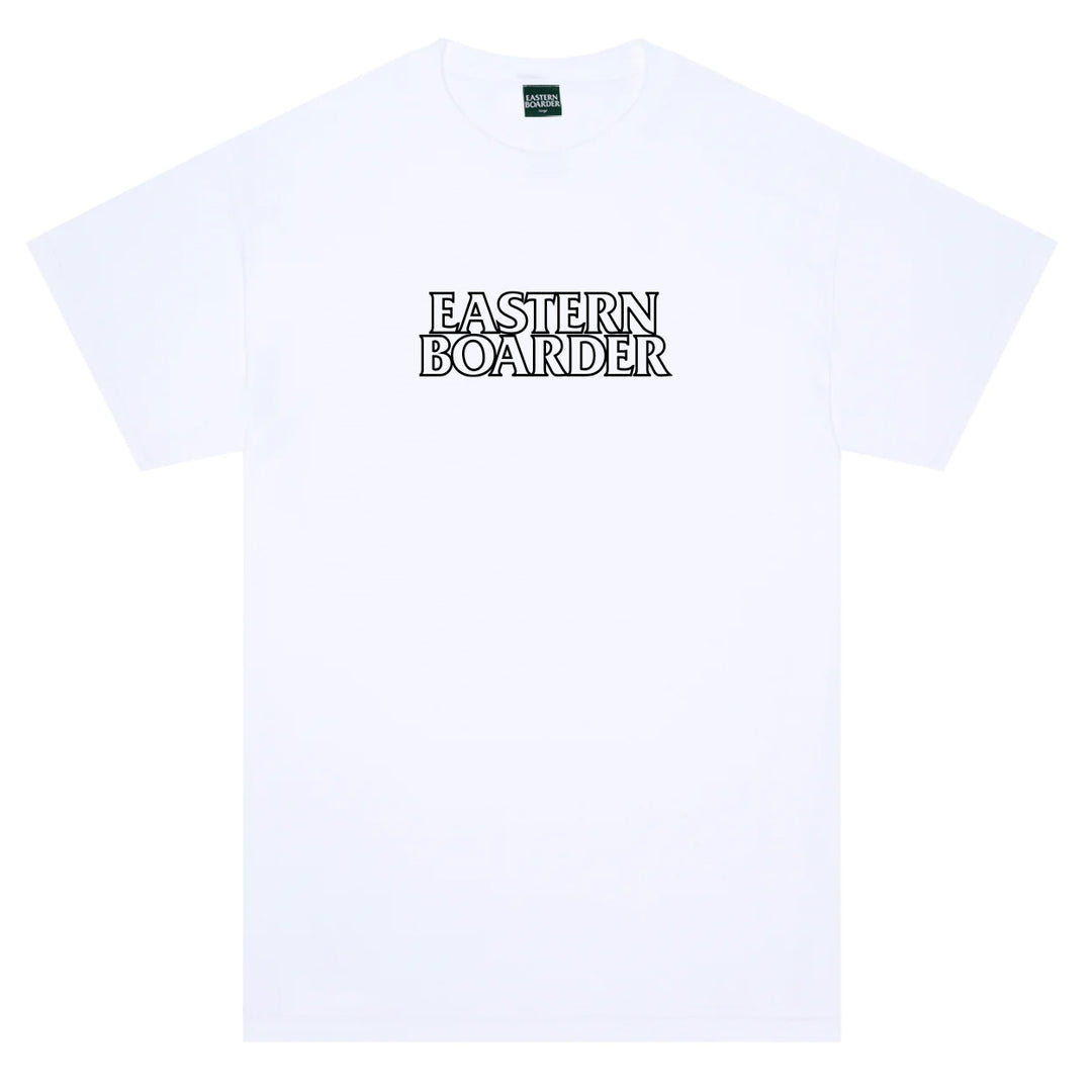 EasternBoarder Stacked Logo Tee White