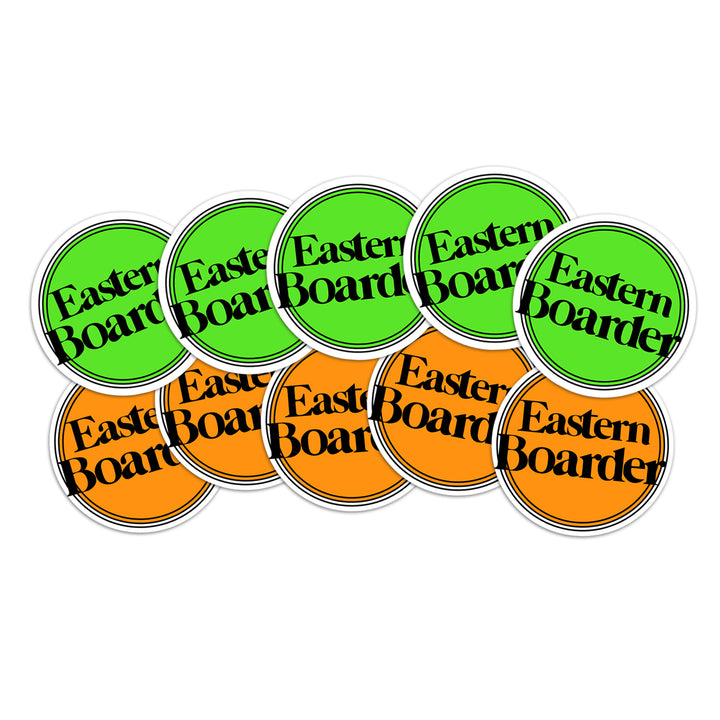 EasternBoarder Dot Logo Sticker 3" Orange/Lime