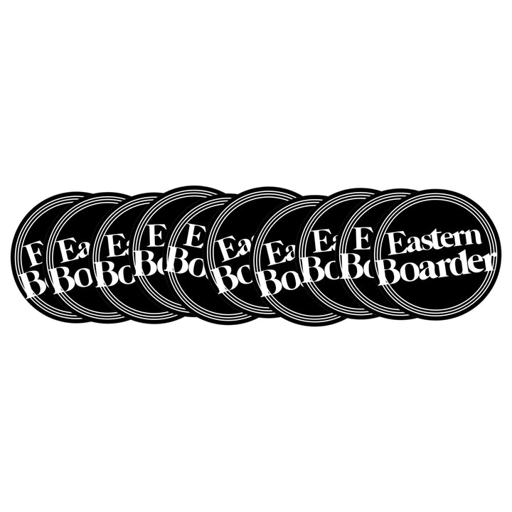 EasternBoarder Clear Dot Logo Sticker 3" Black/Pink/White