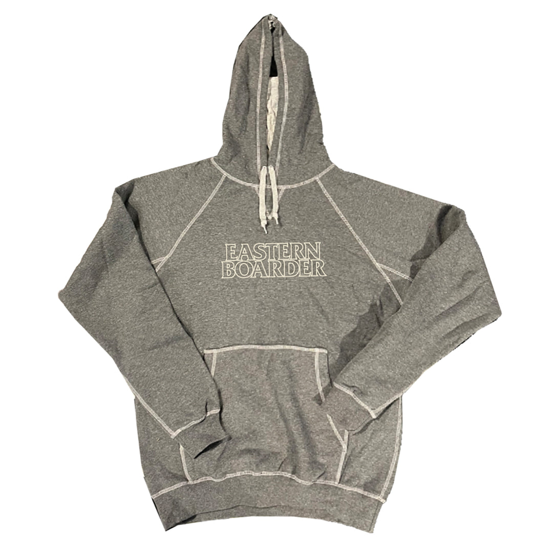 EasternBoarder Stacked Logo Hoodie Gray/White