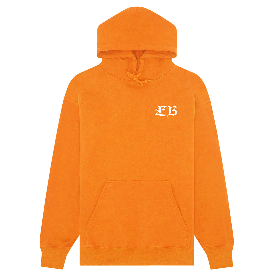 Eastern Boarder Circle Skull Hoodie Safety Orange