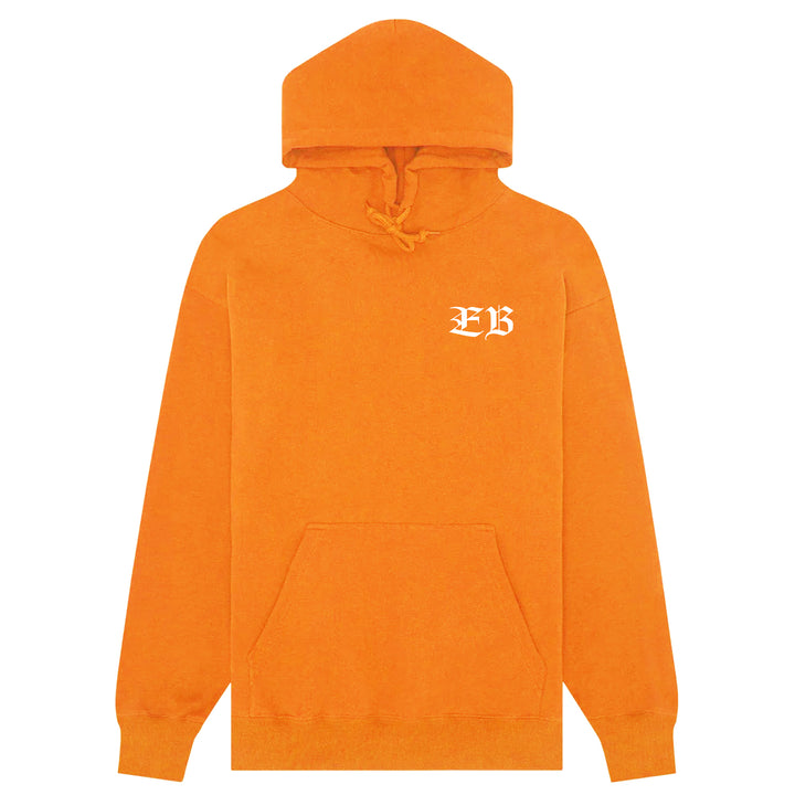 Eastern Boarder Circle Skull Hoodie Safety Orange