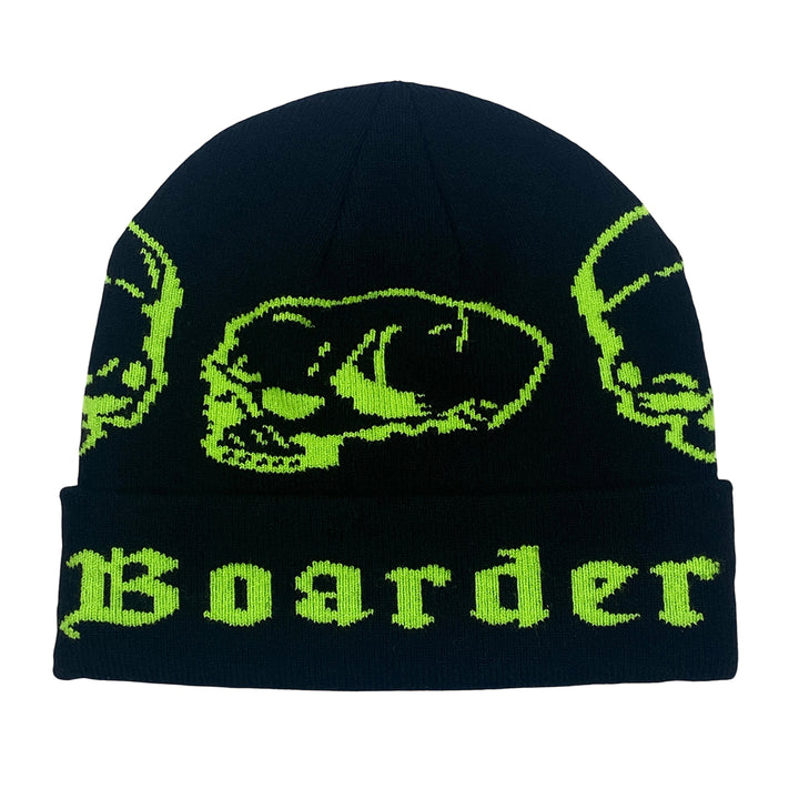EasternBoarder Cuffed Skull Beanie - Black