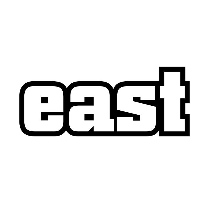 EasternBoarder East Die Cut Sticker 7" Wide