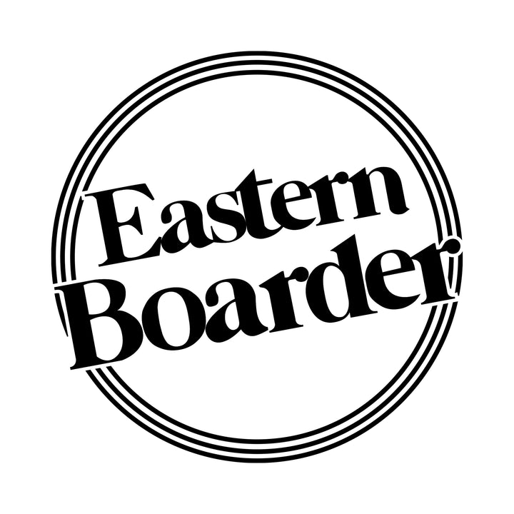 EasternBoarder Outline Dot Logo Die Cut Sticker 7" Wide