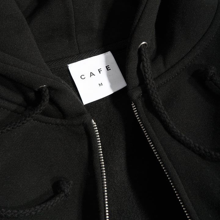 Skateboard Cafe Ethan Embroidered Zip Hood Black