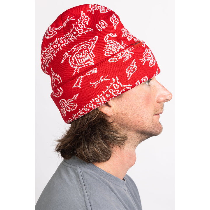 Corduroy Flash Beanie Red