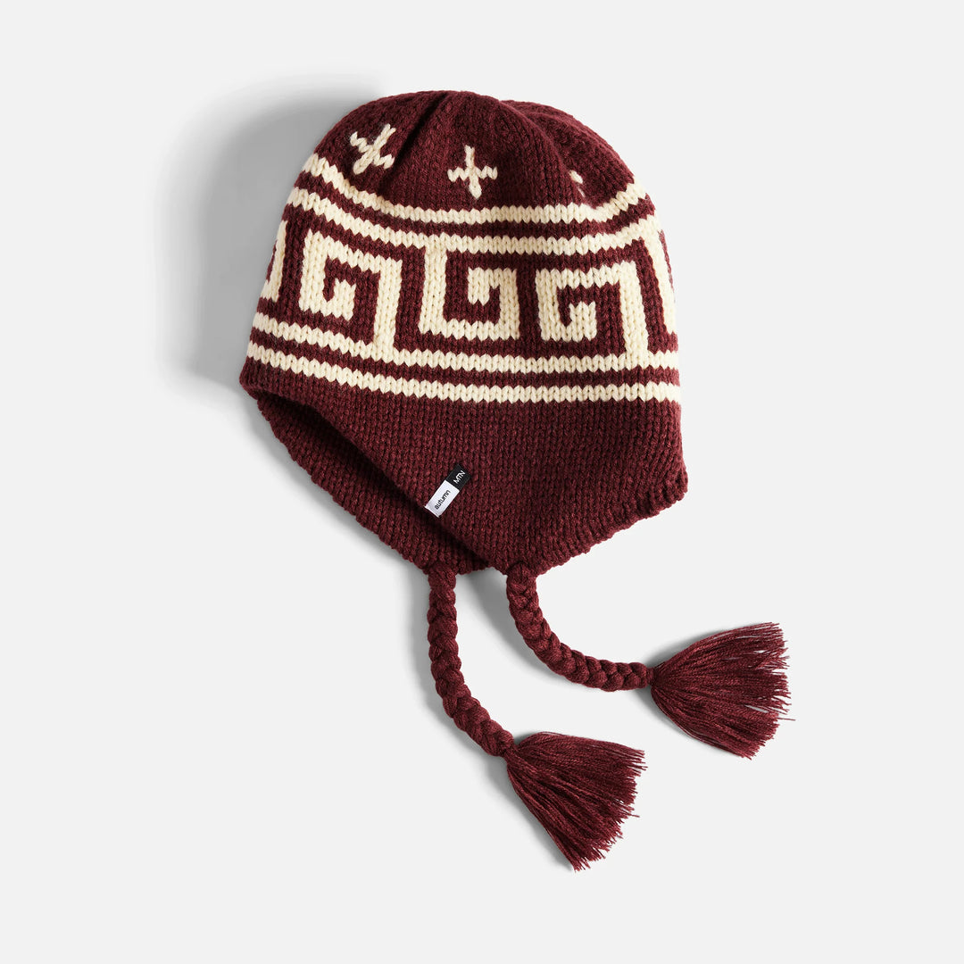 Autumn Niseko Ear Flap Beanie - Burgundy