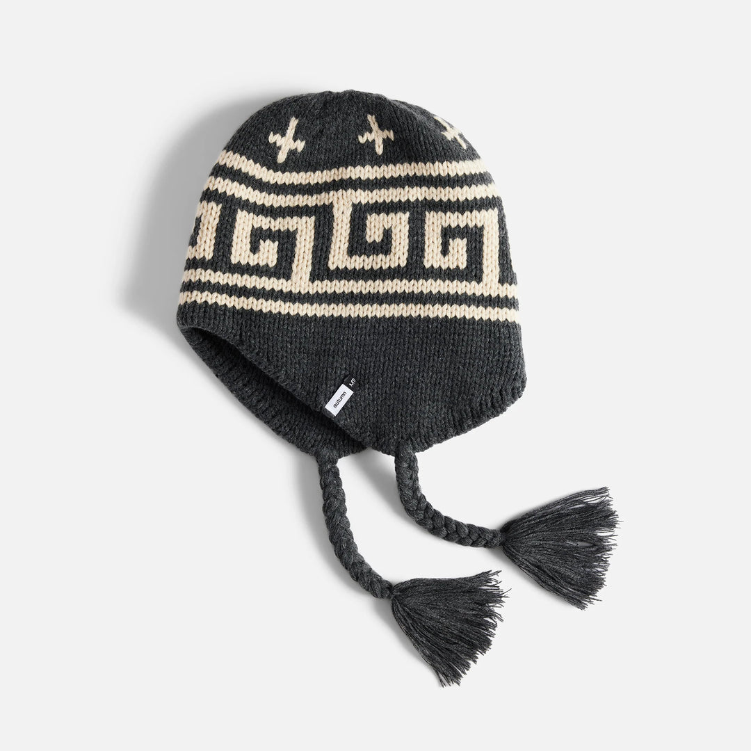 Autumn Niseko Ear Flap Beanie - Charcoal Grey