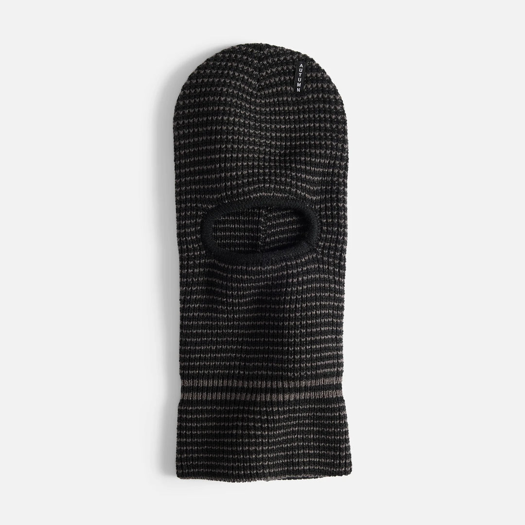 Autumn Striped Facemask - Black