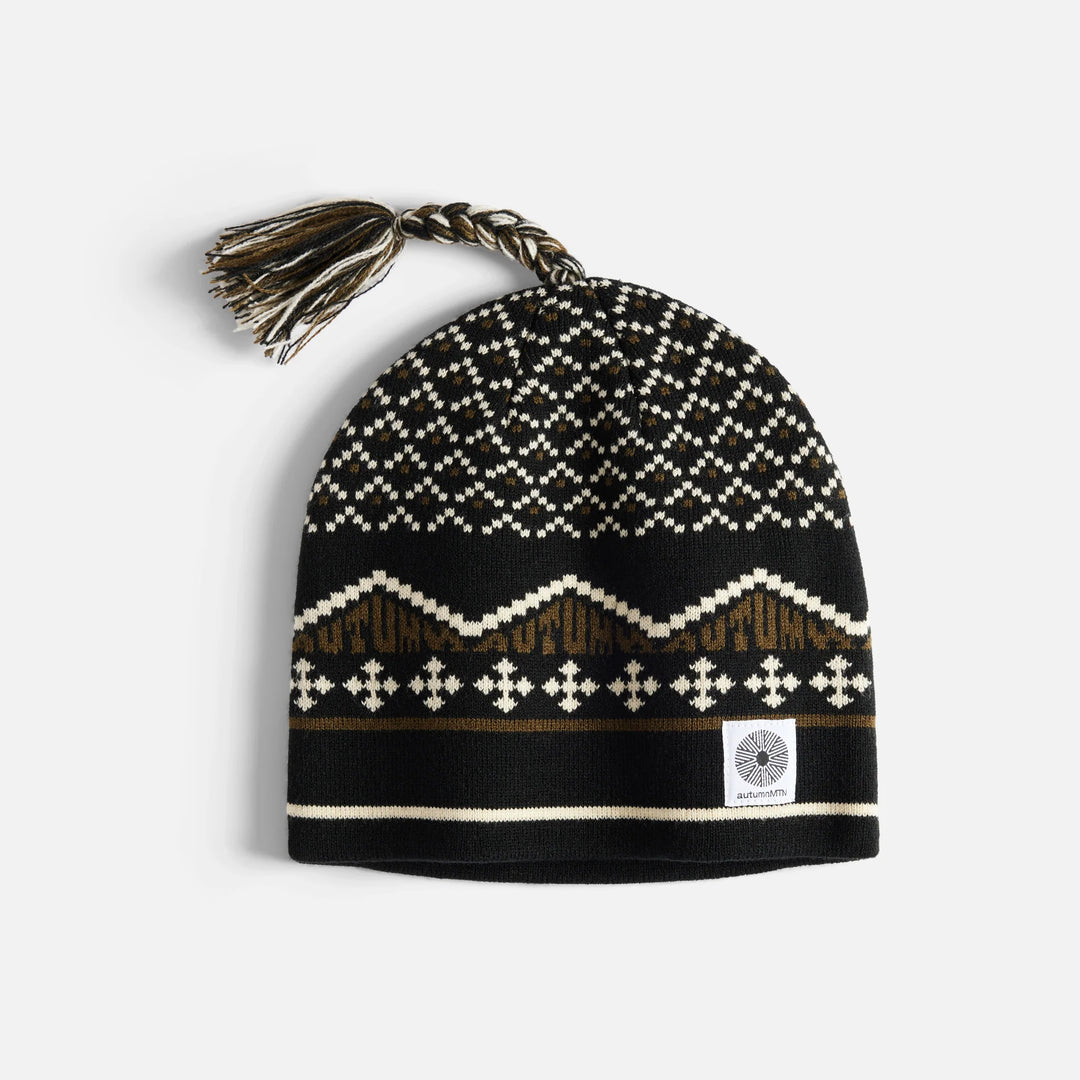 Autumn Tassle Beanie - Black