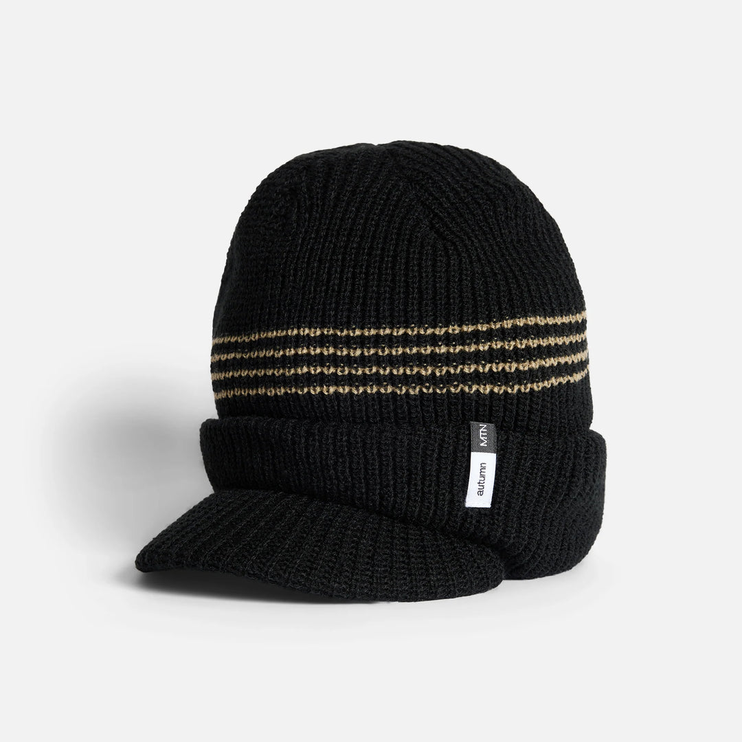 Autumn Visor Beanie - Black