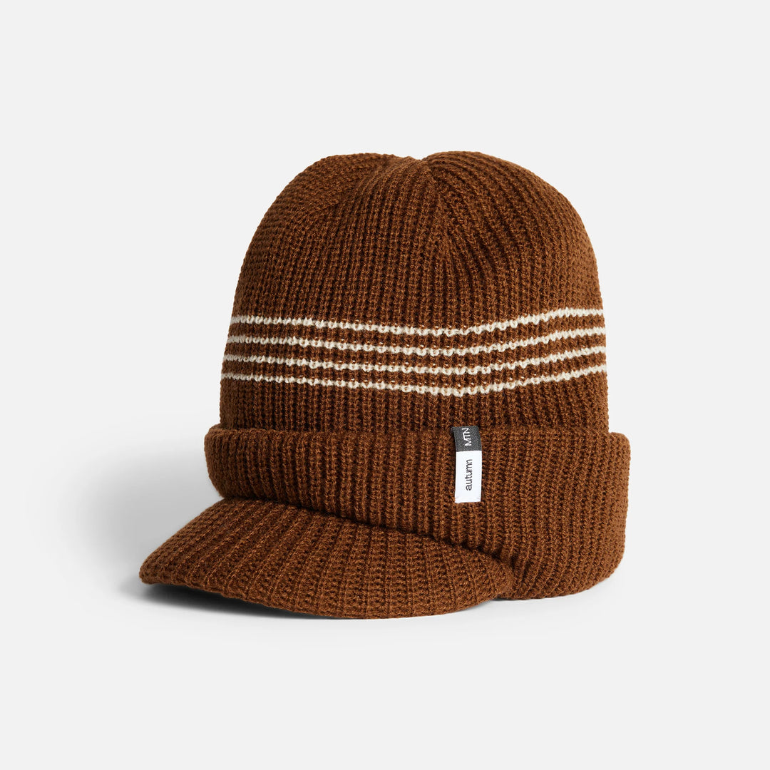 Autumn Visor Beanie - Brown