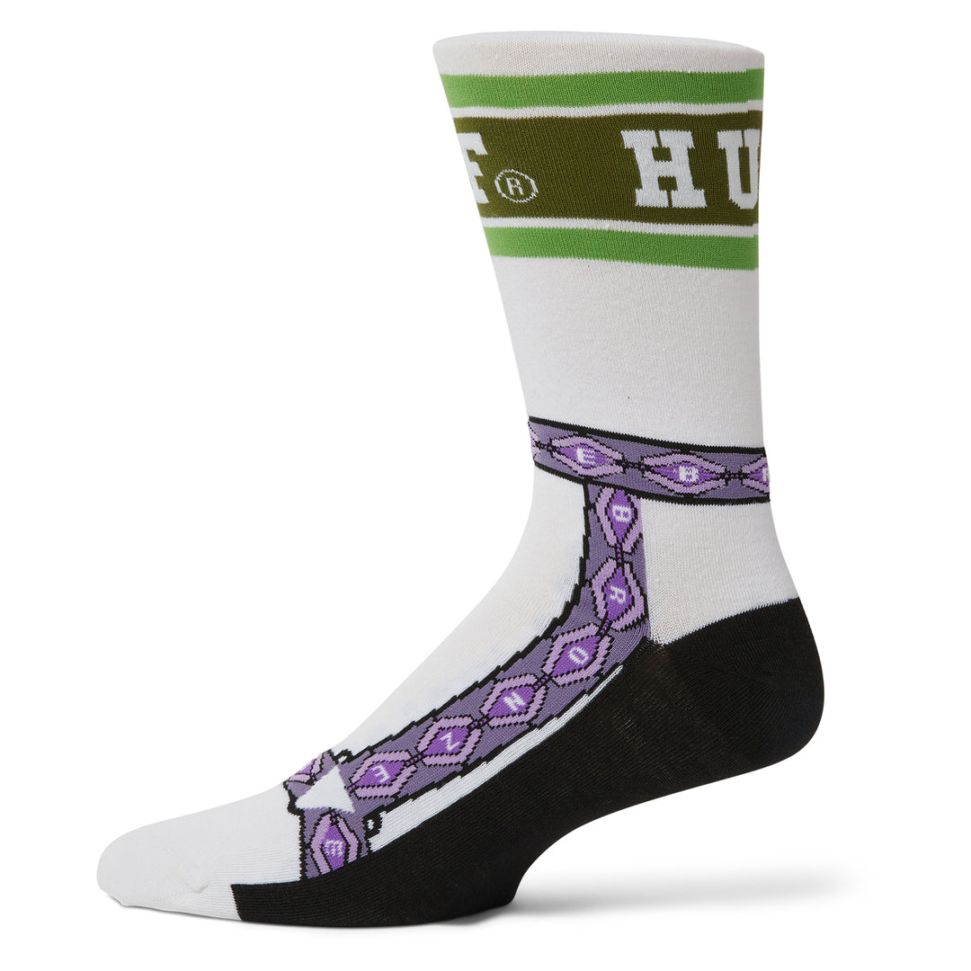 Huf x Bronze Granola Crew Socks White