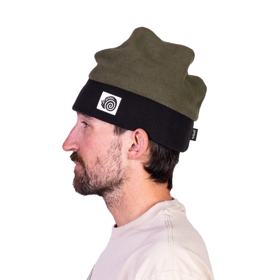 Spiral Wax Co. Baker Fleece Beanie Olive