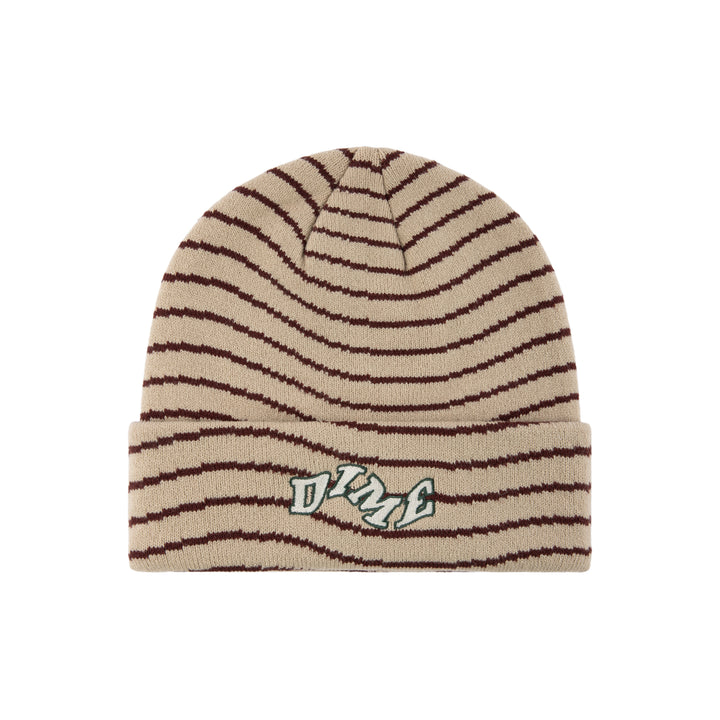 Dime College Wave Cuff Beanie Tan