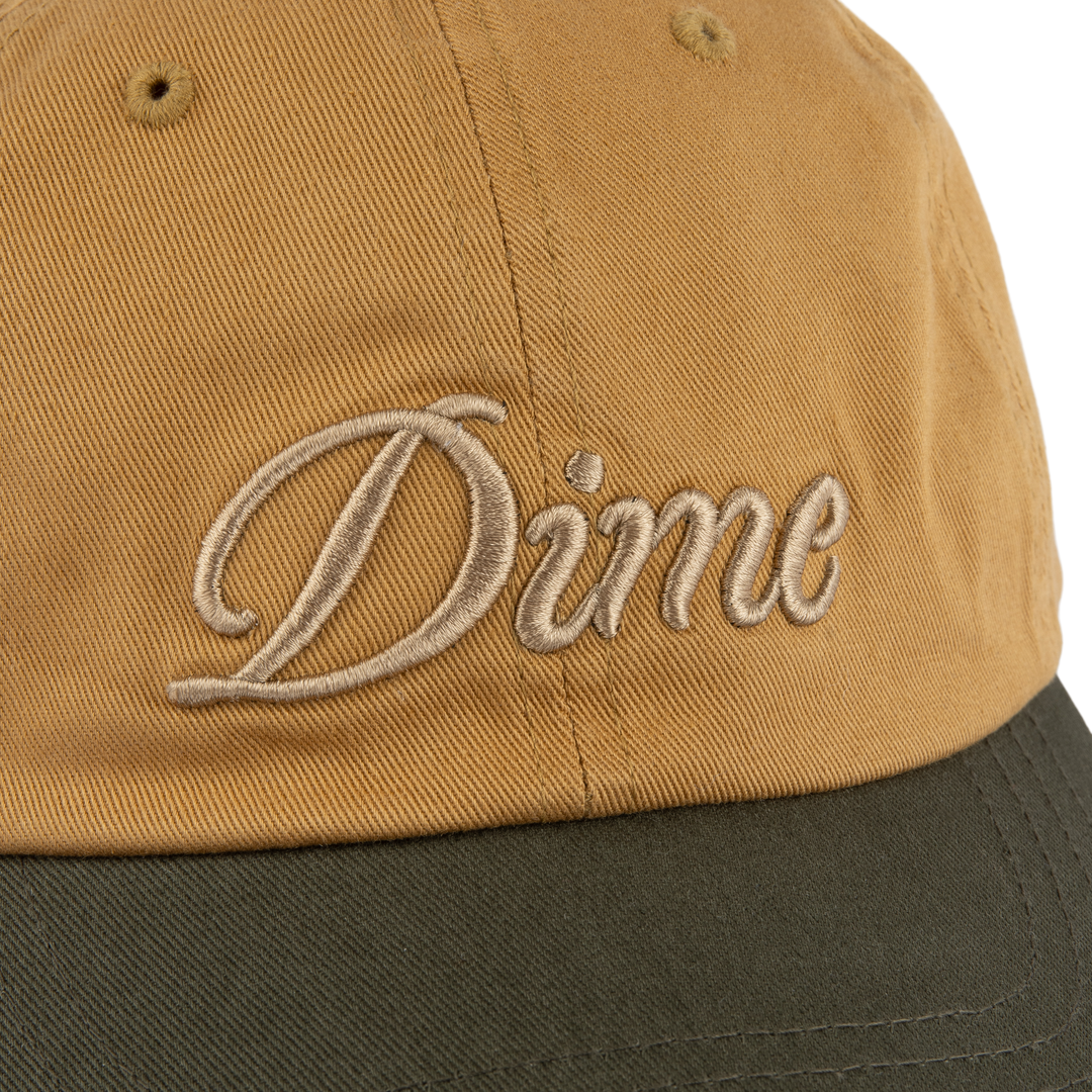 Dime Cursive Low Pro Hat Wheat/Green