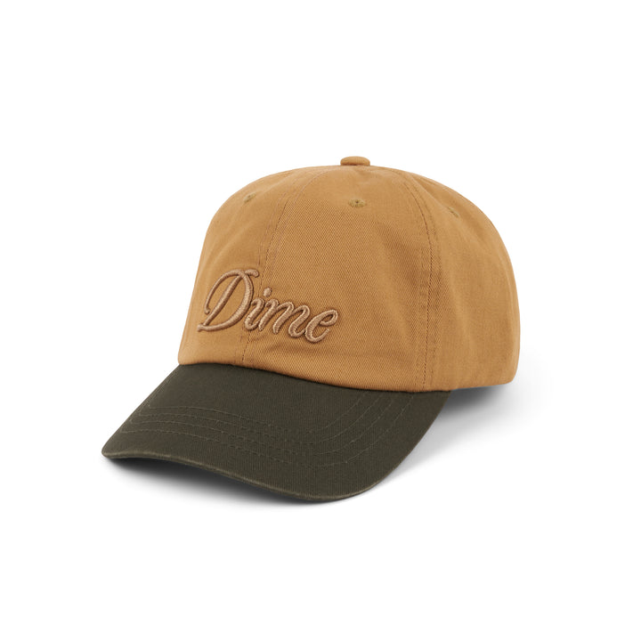 Dime Cursive Low Pro Hat Wheat/Green