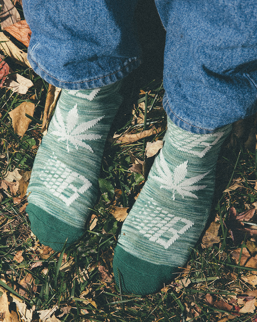 Huf x Bronze Plantlife Marled Socks Green