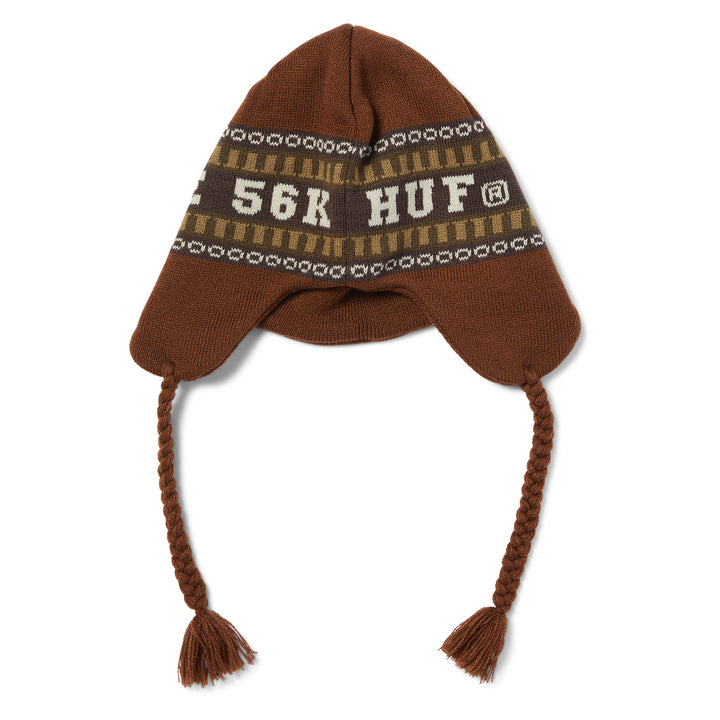 Huf x Bronze Flap Beanie Brown