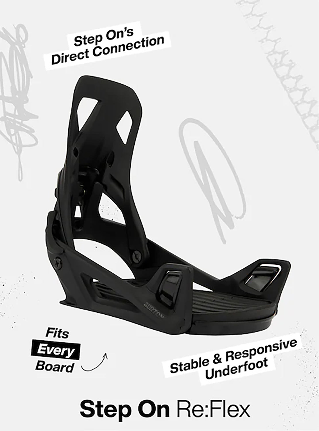 Burton Step On Re:Flex　M ブラック Burton Step On Re:Flex Snowboard Bindings 2026 – THE SKI MONSTER