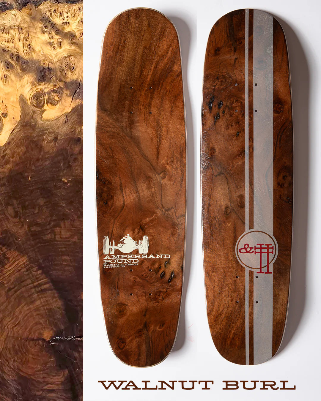 Ampersand Pound Cafe Racer Exotic Hardwood Cruiser 7.75"